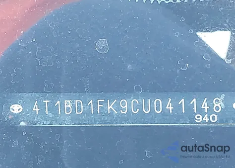 2012 Toyota Camry Hybrid Le from USA, damaged, VIN 4T1BD1FK9CU041148